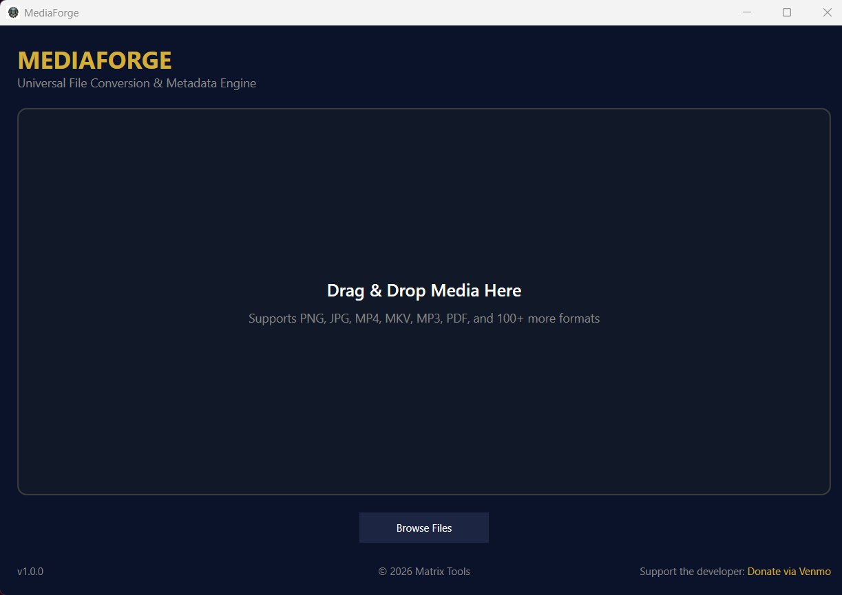 MediaForge Drag and Drop Interface